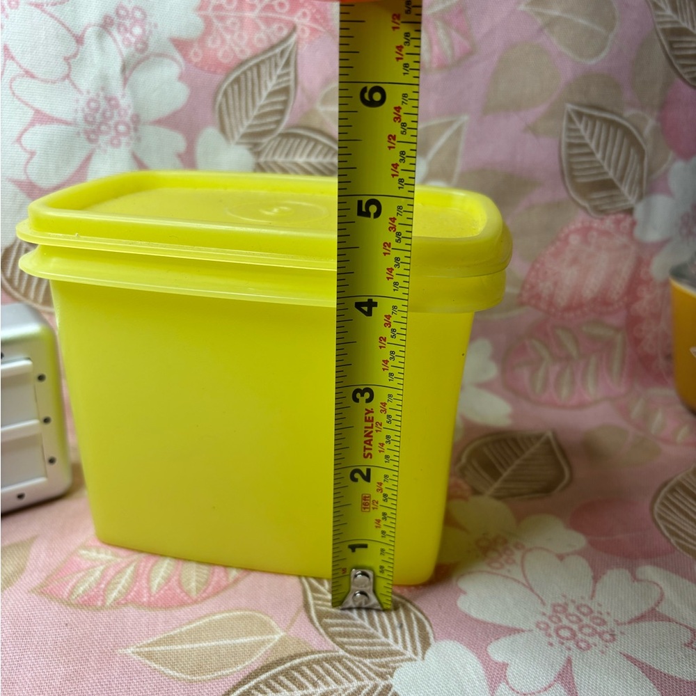 Tupperware Bright Yellow Storage Container - Picture 2 of 7